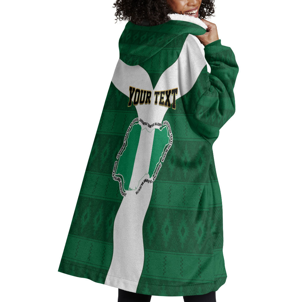 Personalised Nigeria Wearable Blanket Hoodie Naija In My Heart