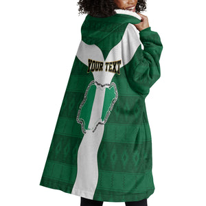 Personalised Nigeria Wearable Blanket Hoodie Naija In My Heart