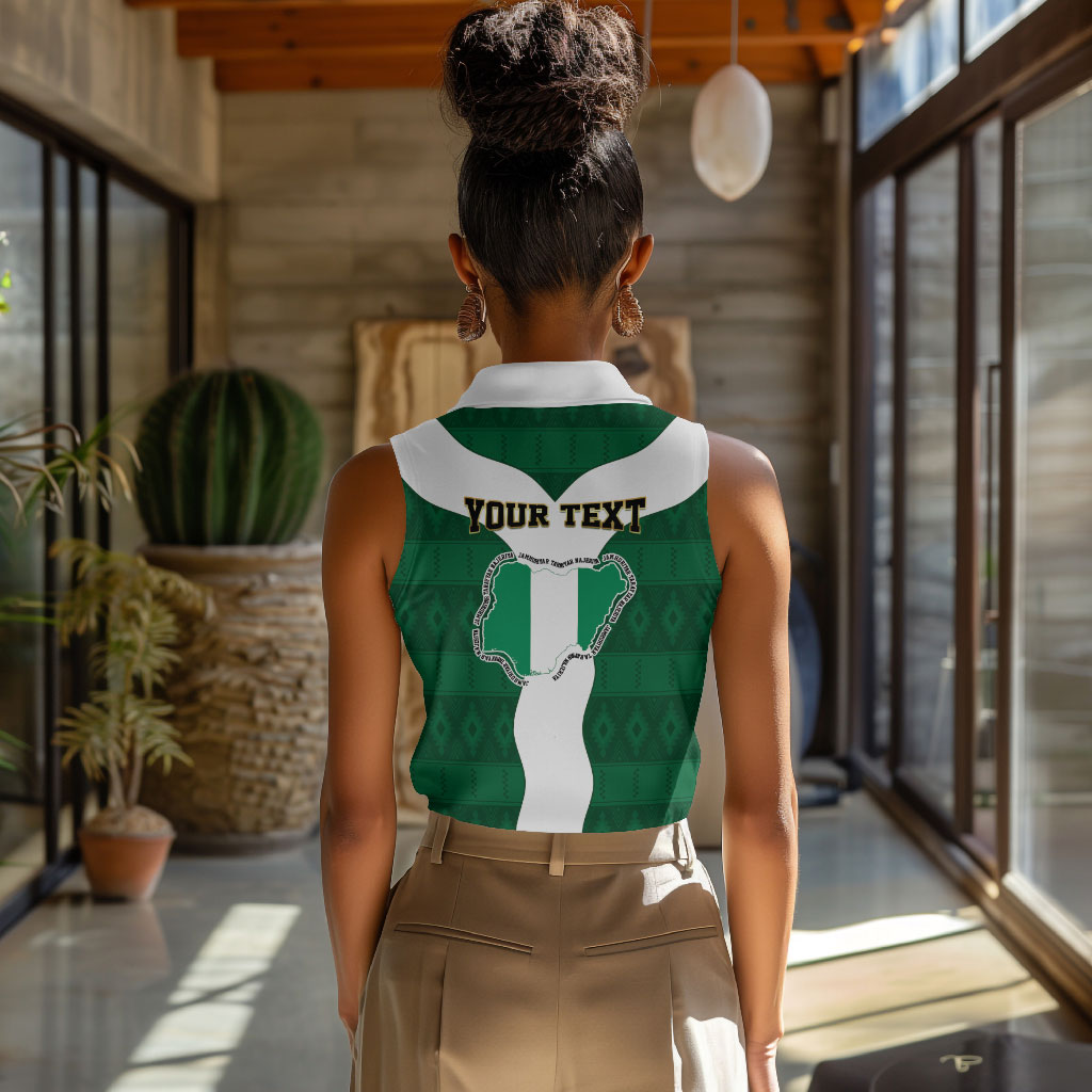 Personalised Nigeria Women Sleeveless Polo Shirt Naija In My Heart