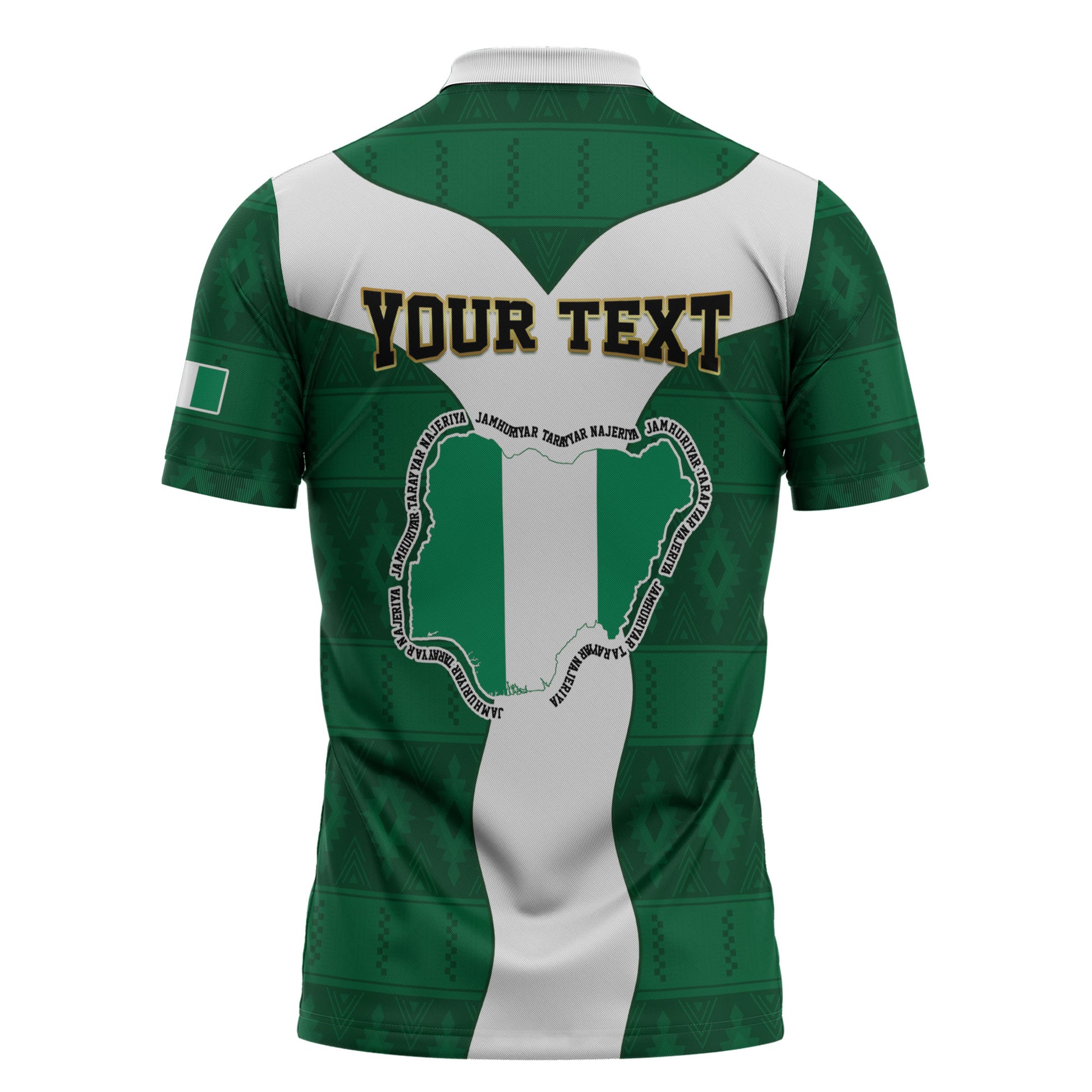 Personalised Nigeria Zipper Polo Shirt Naija In My Heart
