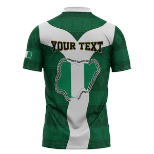 Personalised Nigeria Zipper Polo Shirt Naija In My Heart