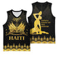 Haiti Neg Marron Basketball Jersey Lespwa pa anyen san aksyon - Gold - African Pride