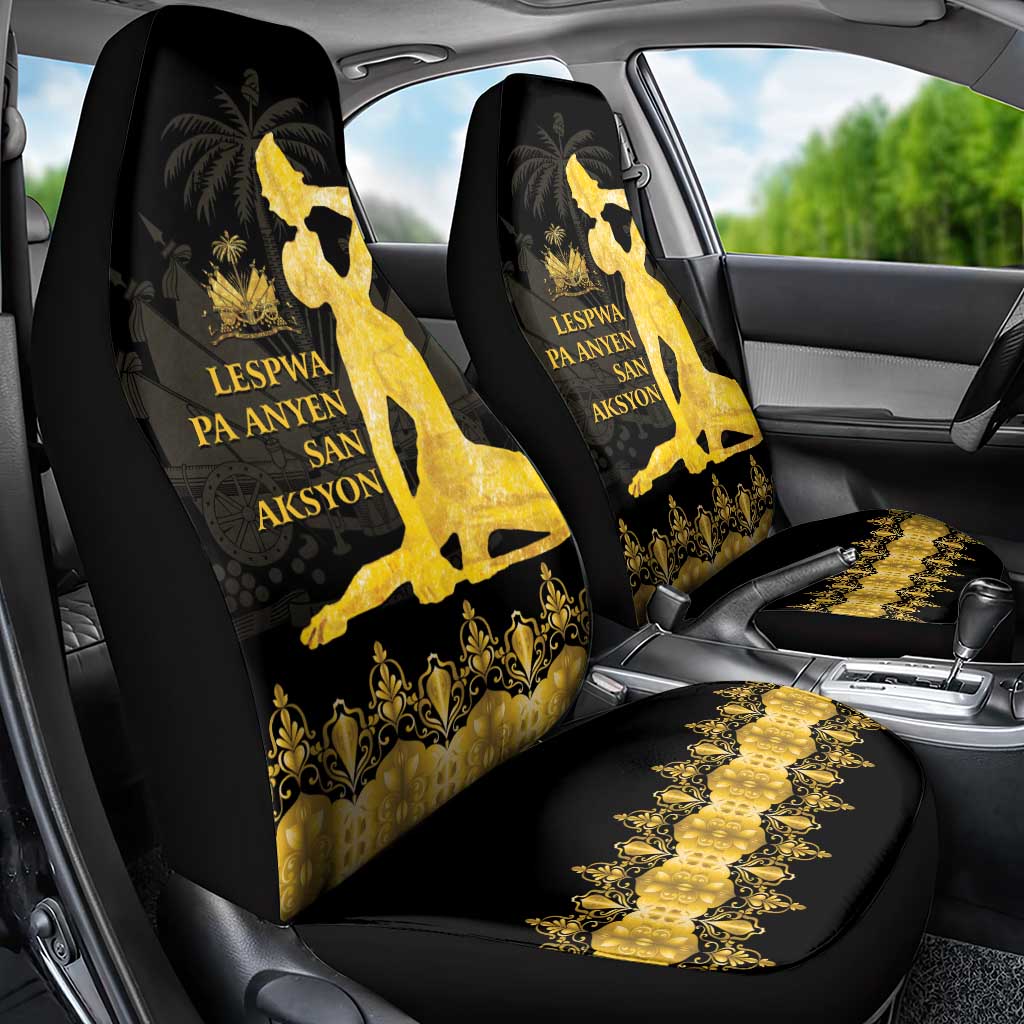 Haiti Neg Marron Car Seat Cover Lespwa pa anyen san aksyon - Gold