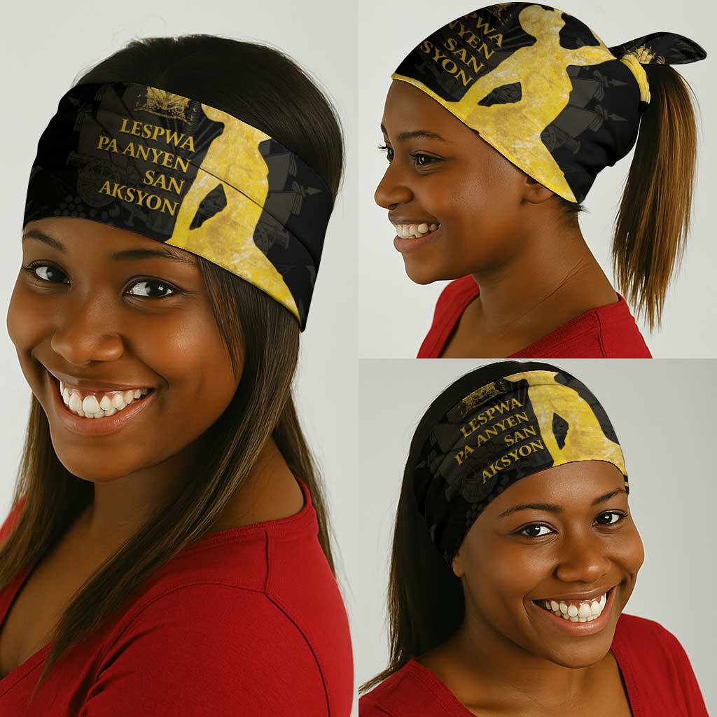 Haiti Neg Marron Neck Gaiter Lespwa pa anyen san aksyon - Gold LT01