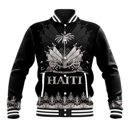 Haiti Neg Marron Baseball Jacket Hope is Nothing Without Action - Silver