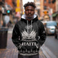 Haiti Neg Marron Hoodie Hope is Nothing Without Action - Silver