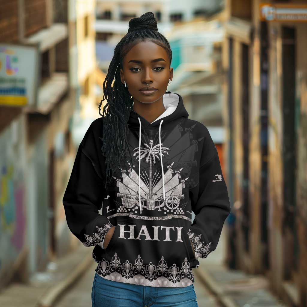 Haiti Neg Marron Hoodie Hope is Nothing Without Action - Silver