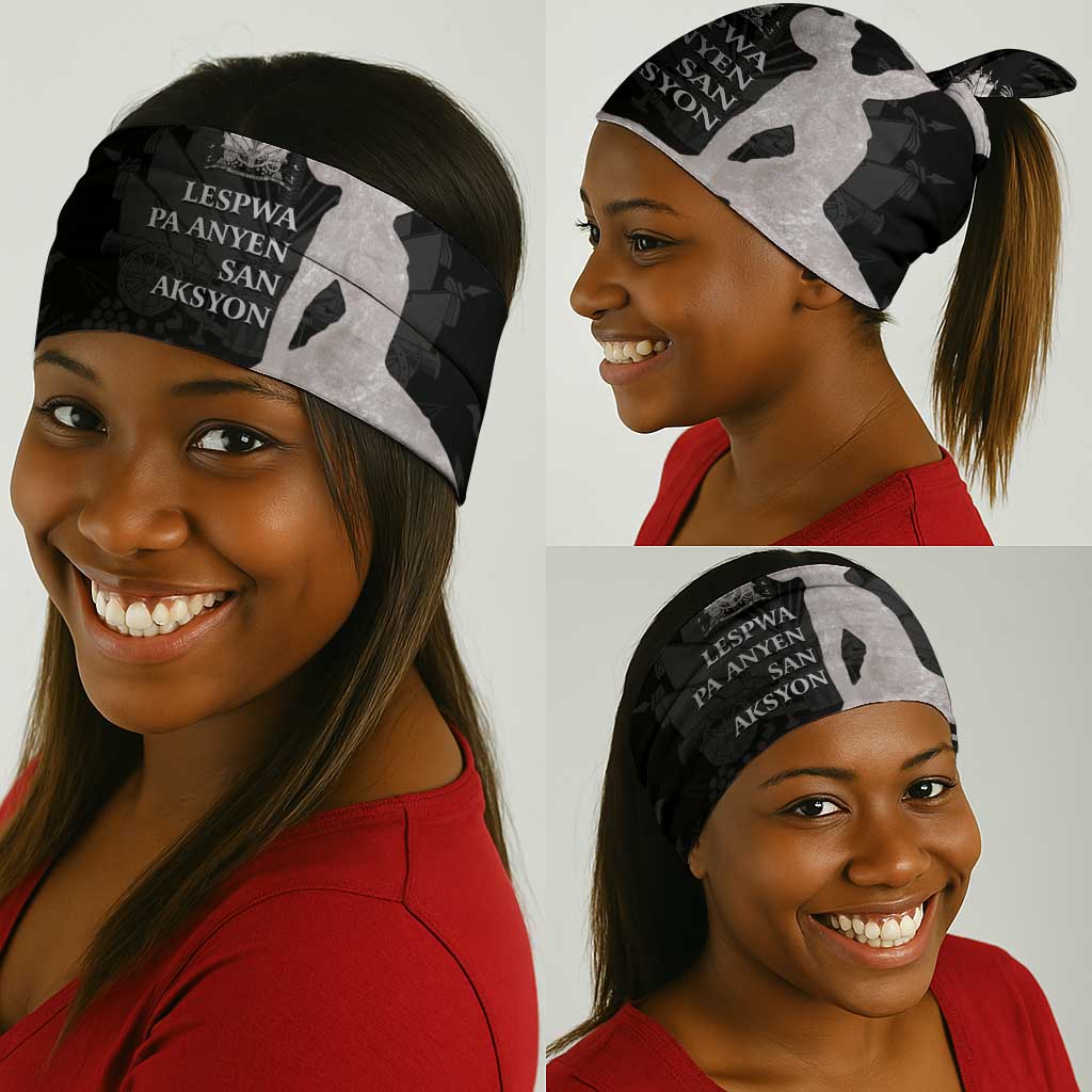 Haiti Neg Marron Neck Gaiter Hope is Nothing Without Action - Silver LT01