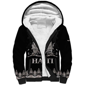 Haiti Neg Marron Sherpa Hoodie Hope is Nothing Without Action - Silver