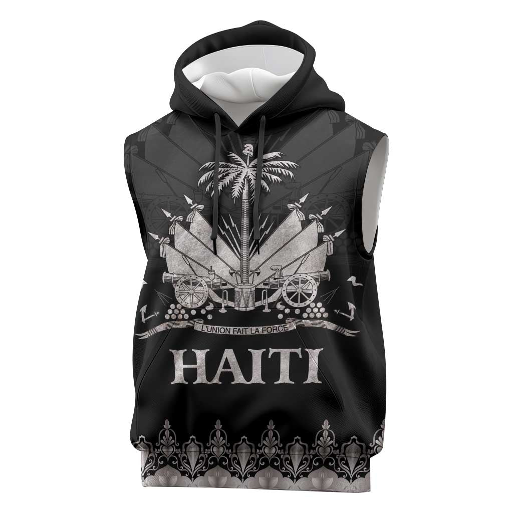 Haiti Neg Marron Sleeveless Hoodie Hope is Nothing Without Action - Silver - African Pride