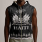 Haiti Neg Marron Sleeveless Zip Hoodie Hope is Nothing Without Action - Silver - African Pride