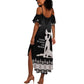 Haiti Neg Marron Summer Maxi Dress Hope is Nothing Without Action - Silver
