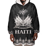 Haiti Neg Marron Wearable Blanket Hoodie Hope is Nothing Without Action - Silver