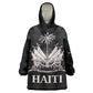 Haiti Neg Marron Wearable Blanket Hoodie Hope is Nothing Without Action - Silver