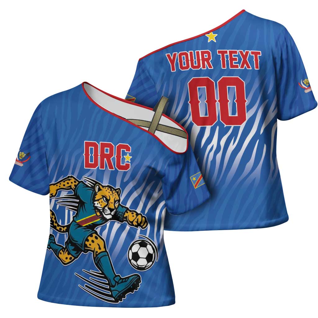 Custom Football 2026 DR Congo Leopards Cross Shoulder Shirt Warriors of the Equator