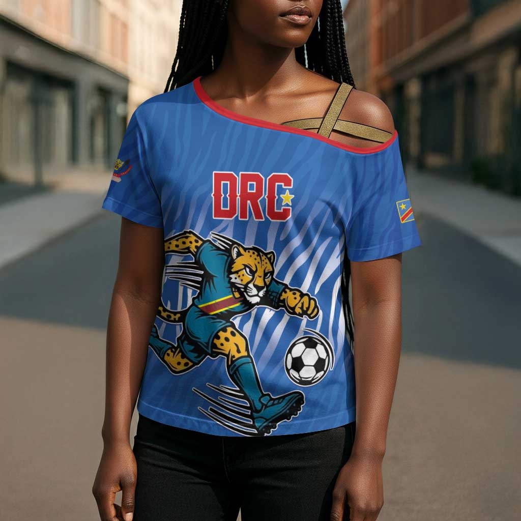 Custom Football 2026 DR Congo Leopards Cross Shoulder Shirt Warriors of the Equator