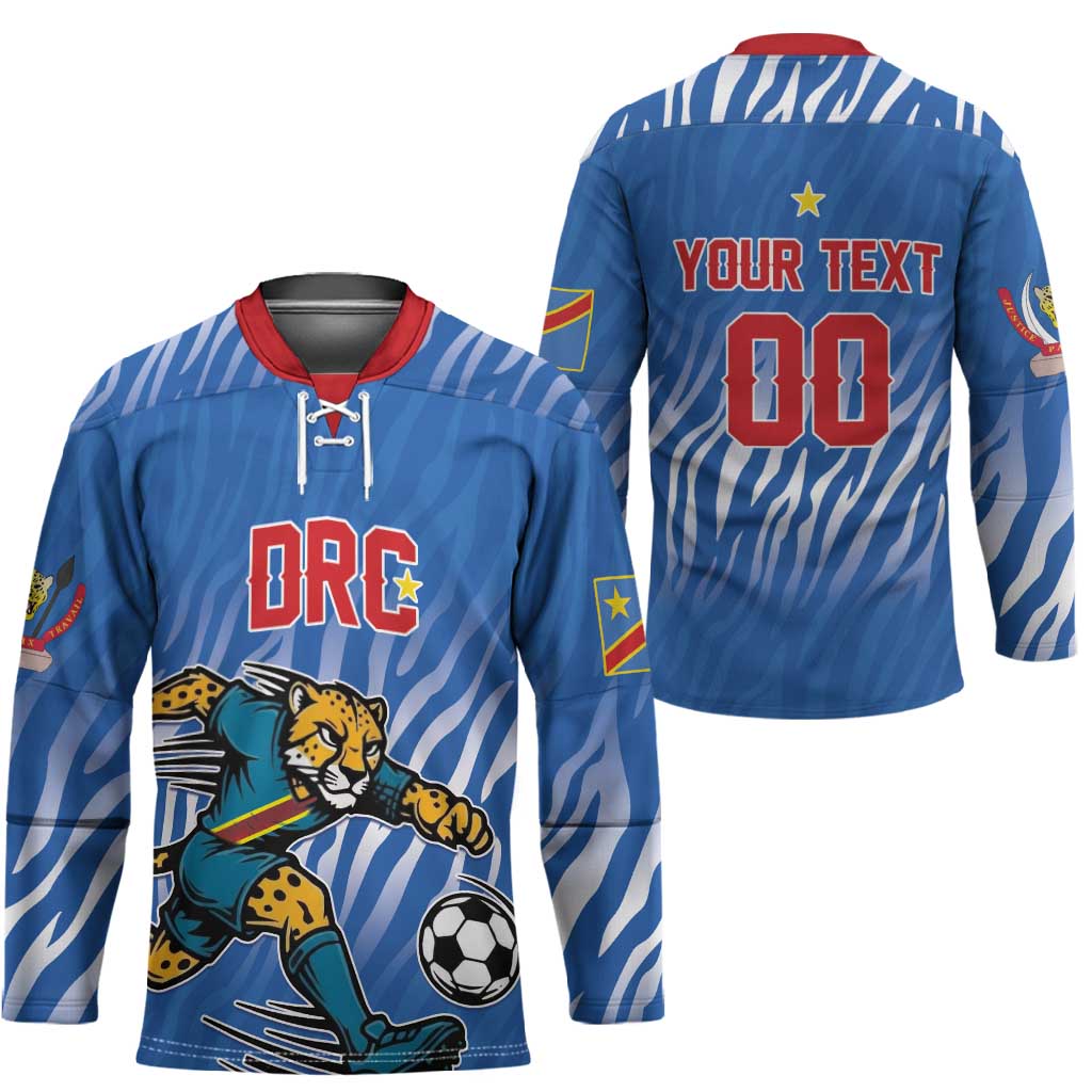 Custom Football 2026 DR Congo Leopards Hockey Jersey Warriors of the Equator