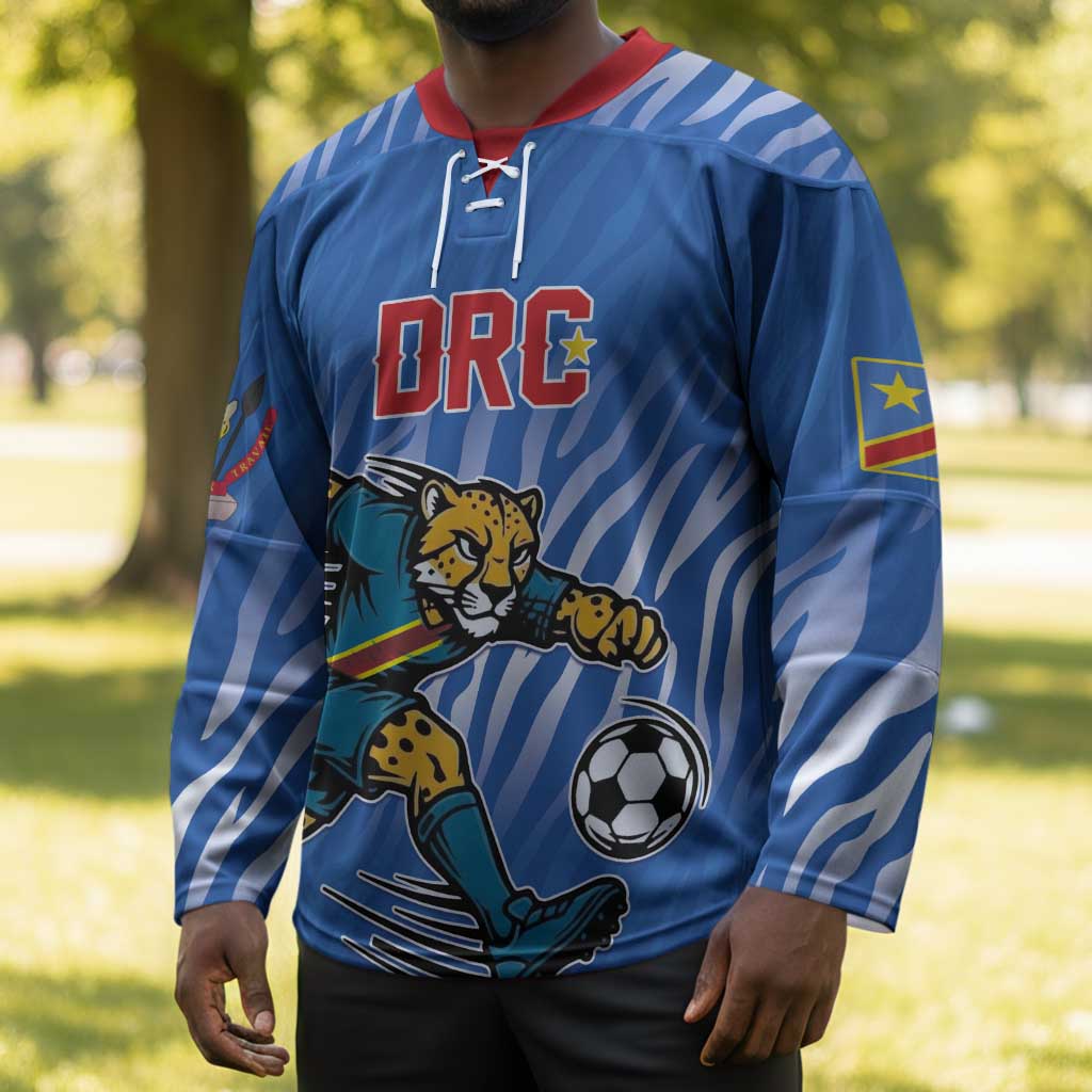 Custom Football 2026 DR Congo Leopards Hockey Jersey Warriors of the Equator
