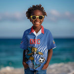 Custom Football 2026 DR Congo Leopards Kid Hawaiian Shirt Warriors of the Equator