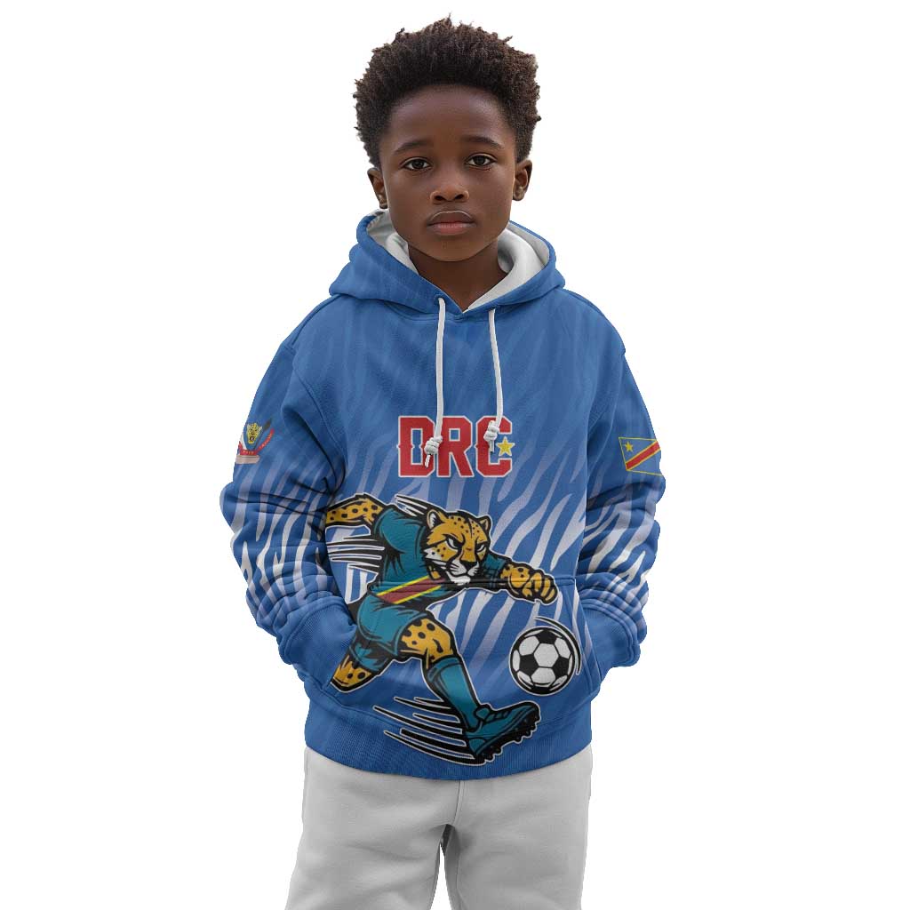 Custom Football 2026 DR Congo Leopards Kid Hoodie Warriors of the Equator
