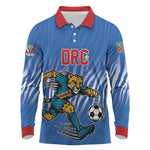 Custom Football 2026 DR Congo Leopards Long Sleeve Polo Shirt Warriors of the Equator
