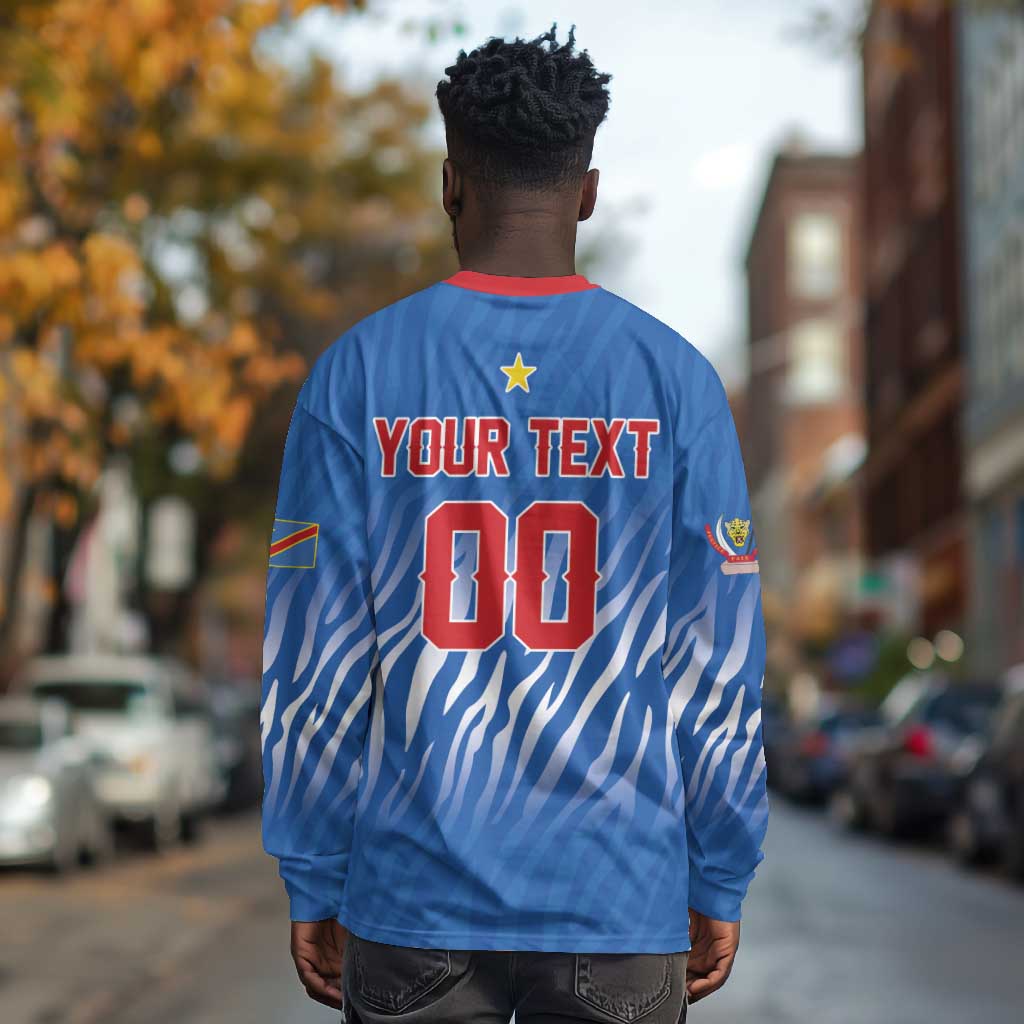 Custom Football 2026 DR Congo Leopards Long Sleeve Shirt Warriors of the Equator