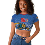 Custom Football 2026 DR Congo Leopards Raglan Cropped T shirt Warriors of the Equator