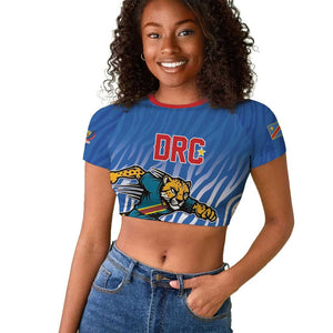 Custom Football 2026 DR Congo Leopards Raglan Cropped T shirt Warriors of the Equator