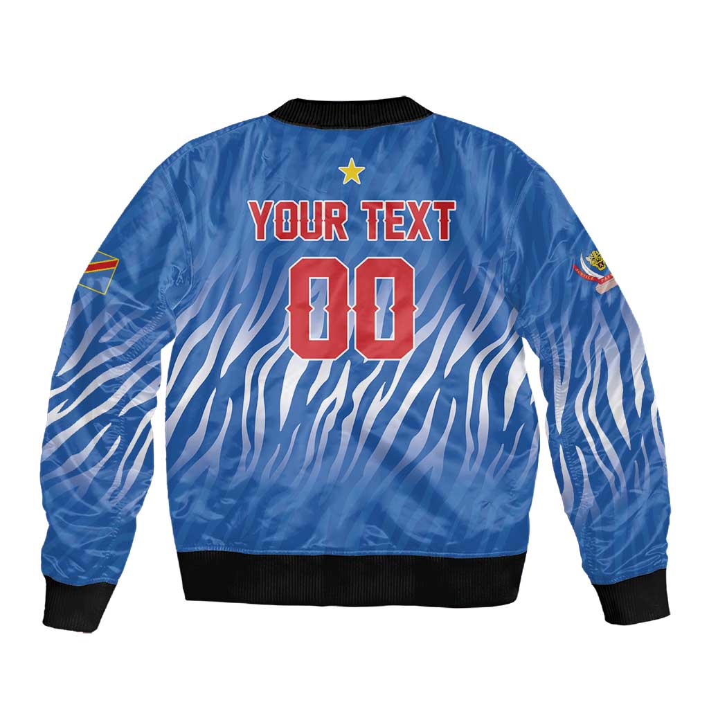 Custom Football 2026 DR Congo Leopards Sleeve Zip Bomber Jacket Warriors of the Equator