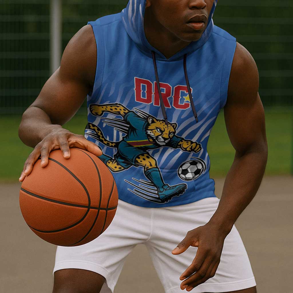 Custom Football 2026 DR Congo Leopards Sleeveless Hoodie Warriors of the Equator