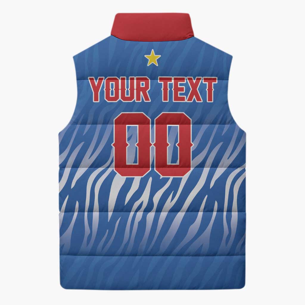 Custom Football 2026 DR Congo Leopards Sleeveless Puffer Jacket Warriors of the Equator