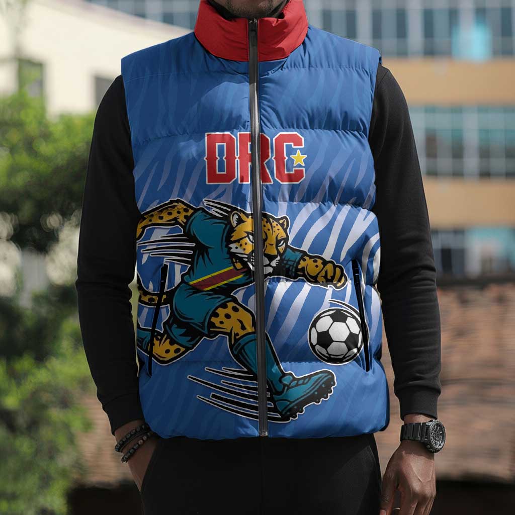 Custom Football 2026 DR Congo Leopards Sleeveless Puffer Jacket Warriors of the Equator
