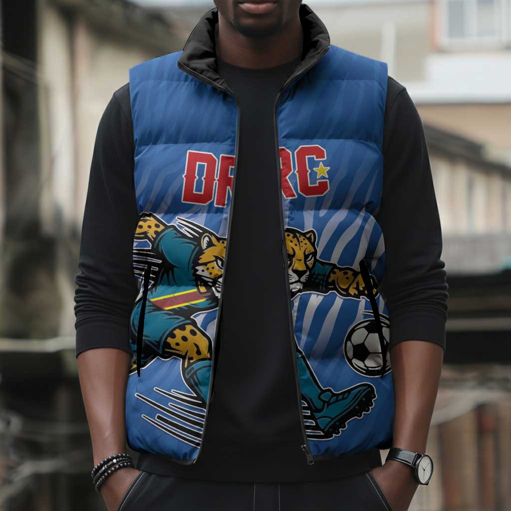 Custom Football 2026 DR Congo Leopards Sleeveless Puffer Jacket Warriors of the Equator
