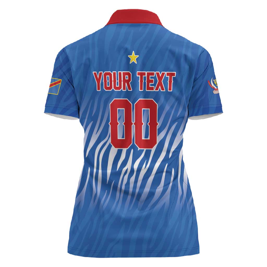 Custom Football 2026 DR Congo Leopards Women Polo Shirt Warriors of the Equator