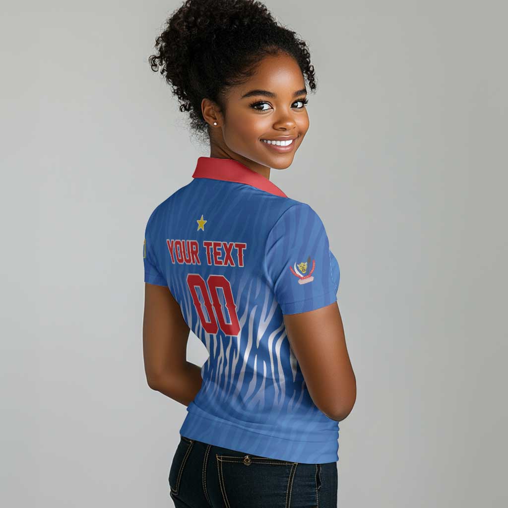 Custom Football 2026 DR Congo Leopards Women Polo Shirt Warriors of the Equator
