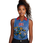 Custom Football 2026 DR Congo Leopards Women Sleeveless Polo Shirt Warriors of the Equator