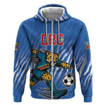 Custom Football 2026 DR Congo Leopards Zip Hoodie Warriors of the Equator