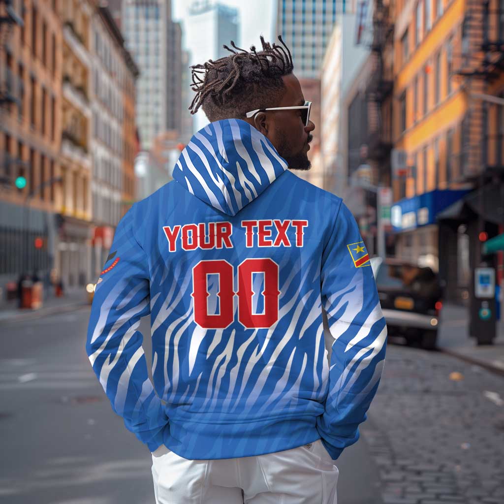 Custom Football 2026 DR Congo Leopards Zip Hoodie Warriors of the Equator