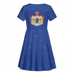 Congo Free State 1885-1908 Kid Short Sleeve Dress Werk en voortgang