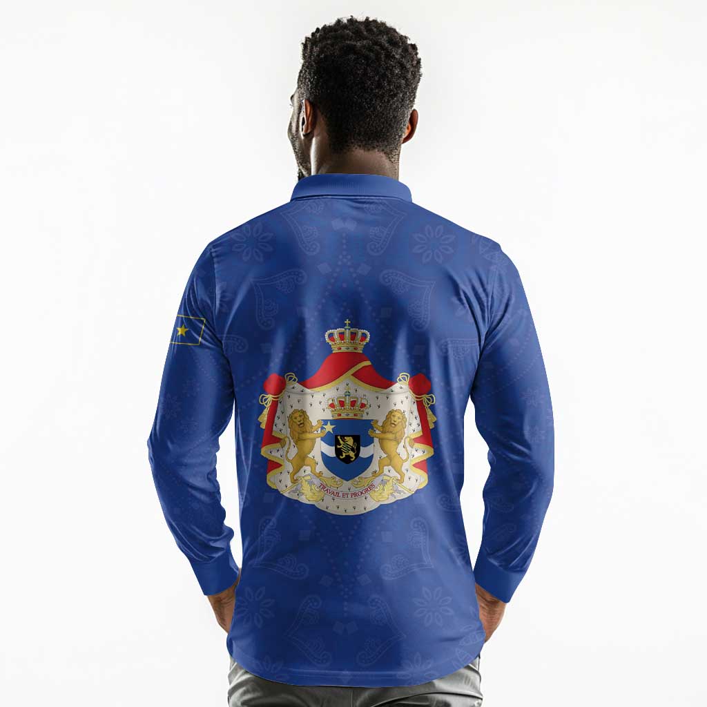 Congo Free State 1885-1908 Long Sleeve Polo Shirt Werk en voortgang