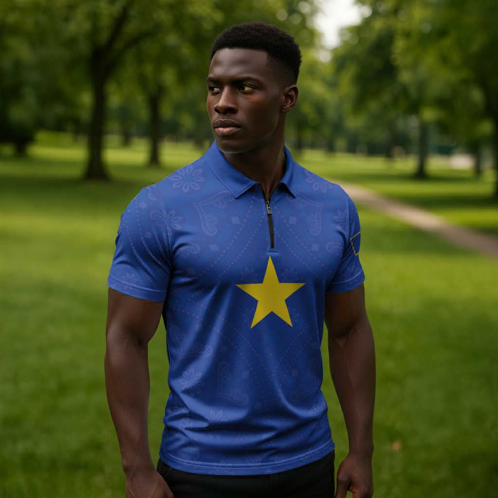 Congo Free State 1885-1908 Zipper Polo Shirt Werk en voortgang