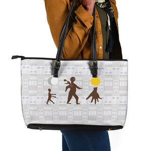 Kingdom of Kakongo Leather Tote Bag Royal Stylized