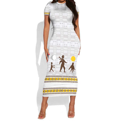 Personalized Kingdom of Kakongo Short Sleeve Bodycon Dress Royal Stylized