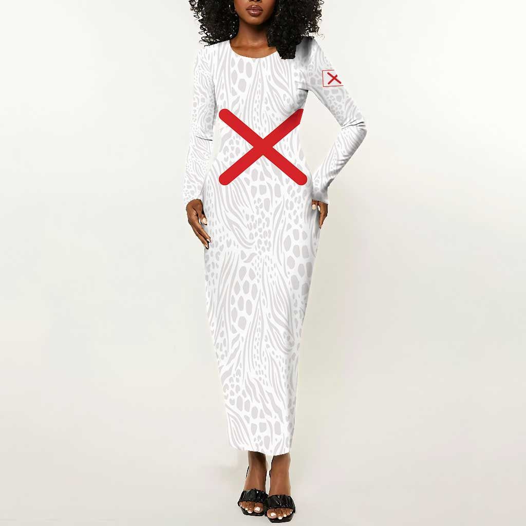 Kingdom of Kongo Long Sleeve Bodycon Dress Kongo dya Ntotila