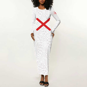 Kingdom of Kongo Long Sleeve Bodycon Dress Kongo dya Ntotila