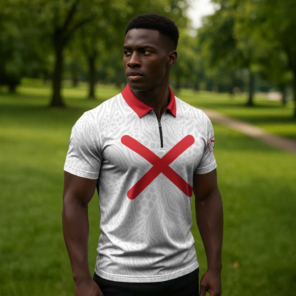 Kingdom of Kongo Zipper Polo Shirt Kongo dya Ntotila