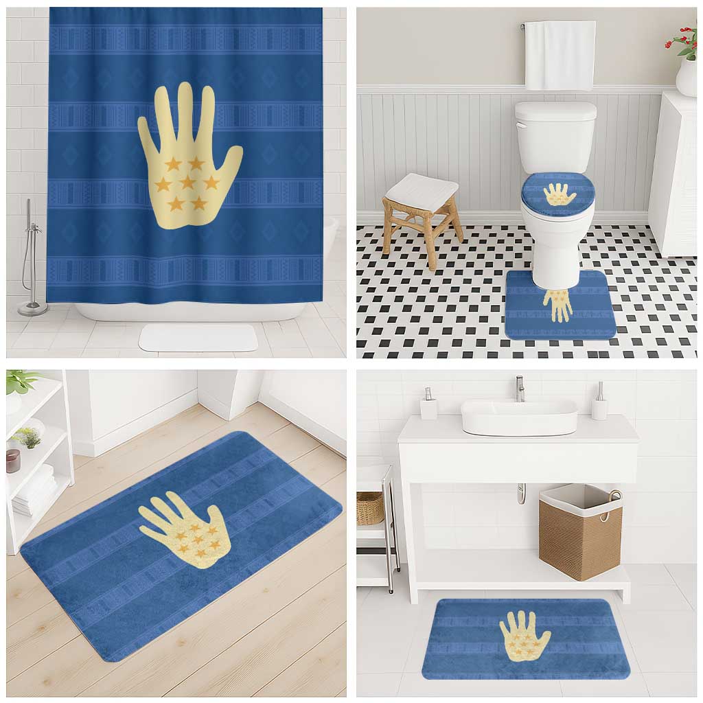 Kingdom of Loango Bathroom Set African Pattern Flag Stylized
