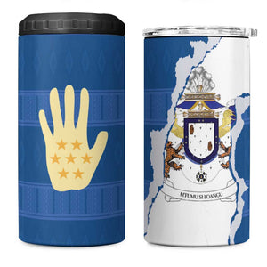 Kingdom of Loango 4 in 1 Can Cooler Tumbler African Pattern Flag Stylized