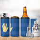 Kingdom of Loango 4 in 1 Can Cooler Tumbler African Pattern Flag Stylized