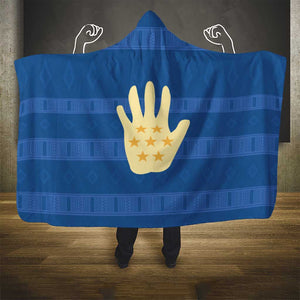 Kingdom of Loango Hooded Blanket African Pattern Flag Stylized